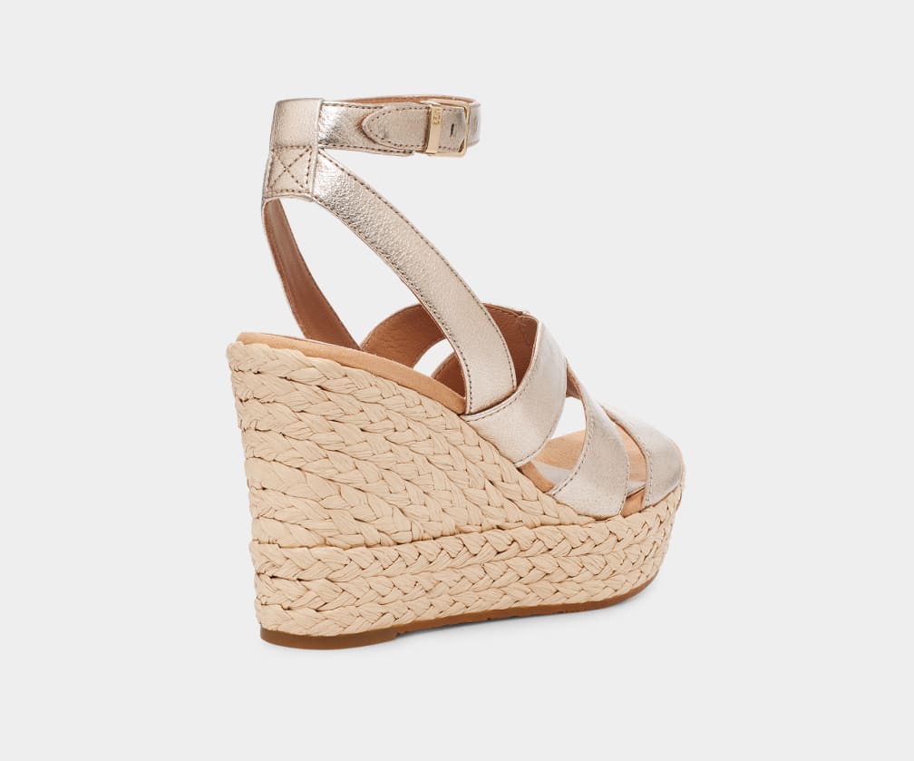 Sandalias Ugg Careena Mujer Doradas Metal | Argentina CUFMVOX-71